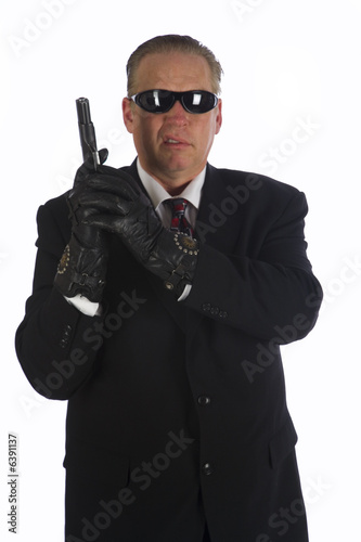 A hit man ready to find his target.