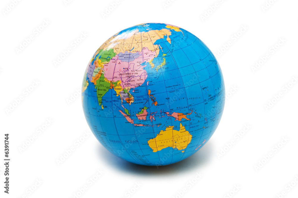 Blue globe isolated on the white background Blue globe isolated on the white background