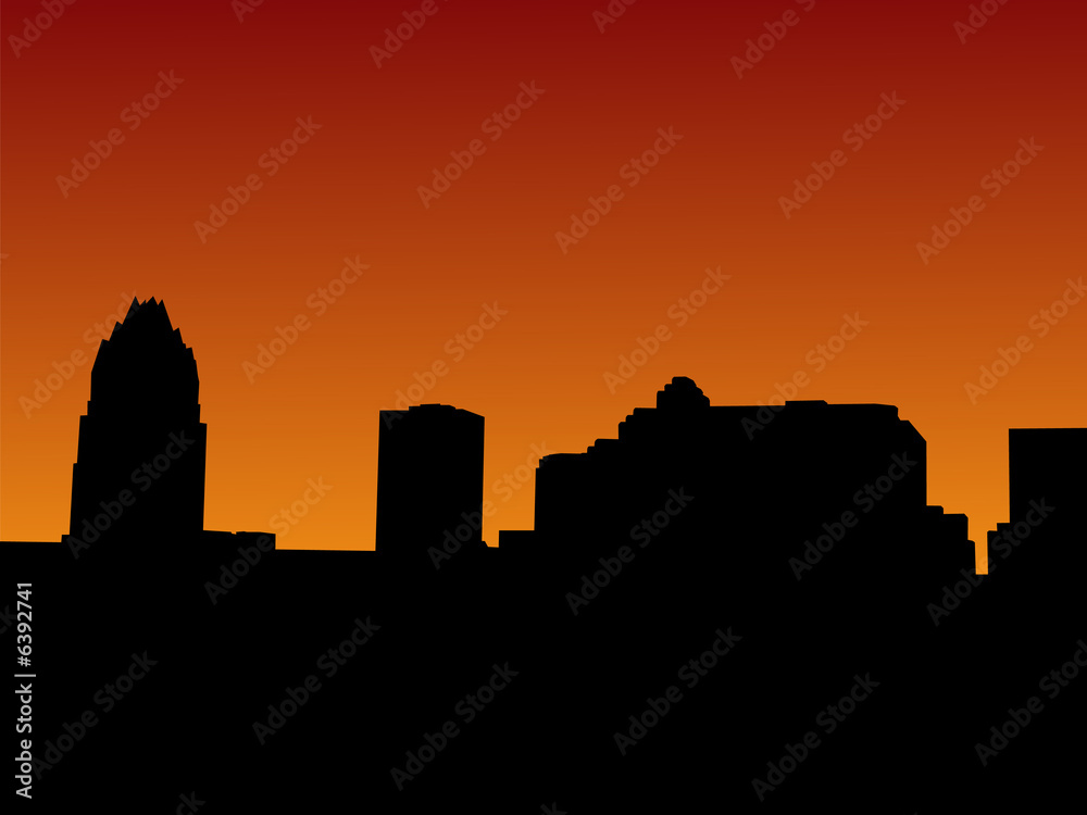 Austin Skyline at sunset