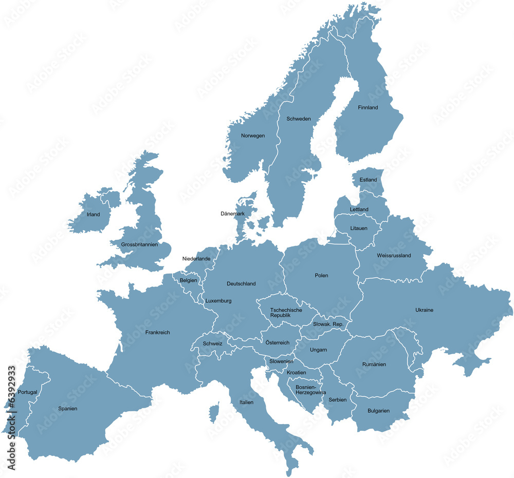 Naklejka premium Europakarte