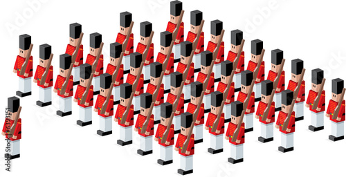 Toy soldiers illustration