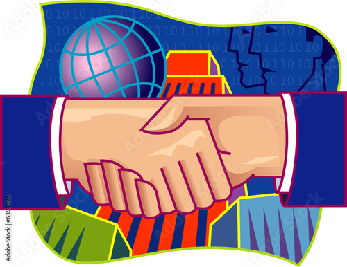 Shaking hands vector illustration