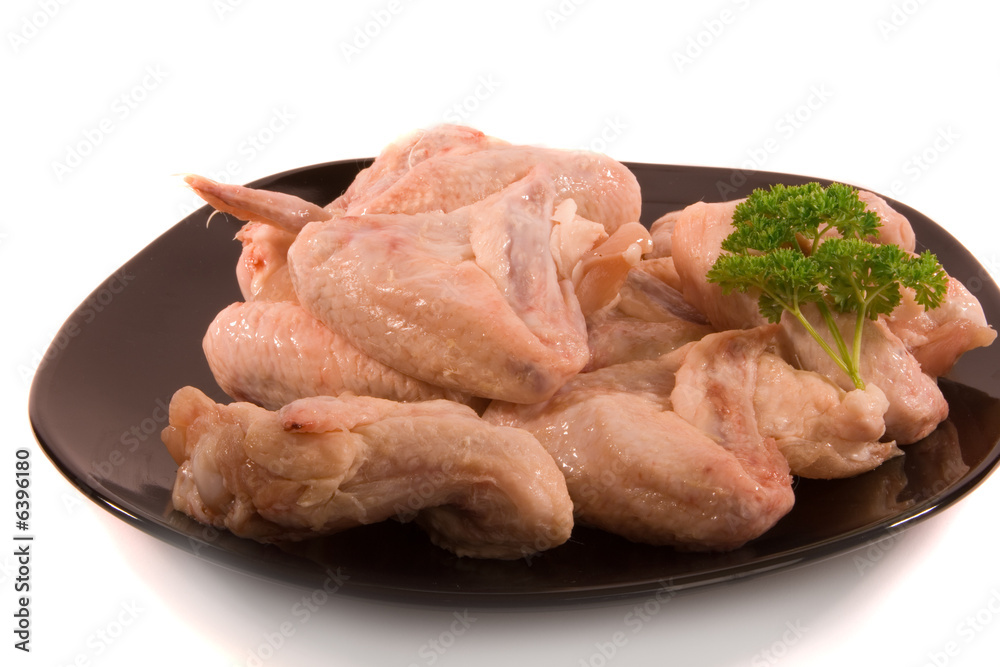 Pile of Raw Chicken Wings ready for Cooking Pile of Raw Chicken Wings ready for Cooking