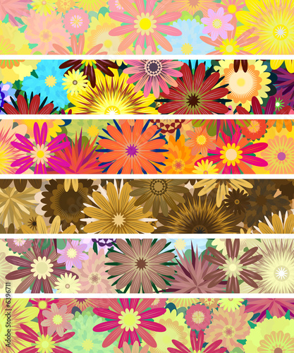 Floral banners