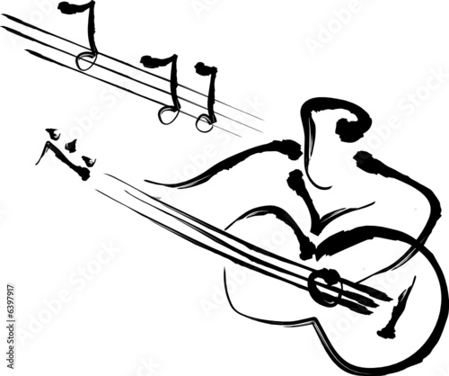 Play guitar illustration