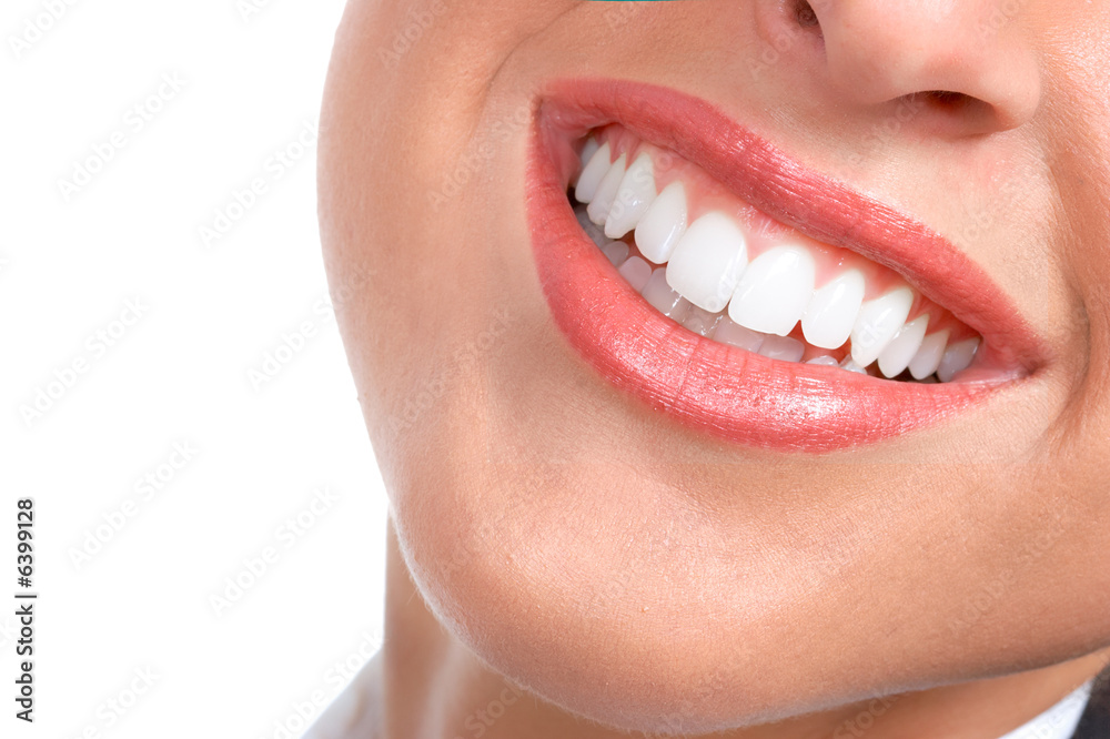 Obraz premium Laughing woman smile with great teeth.