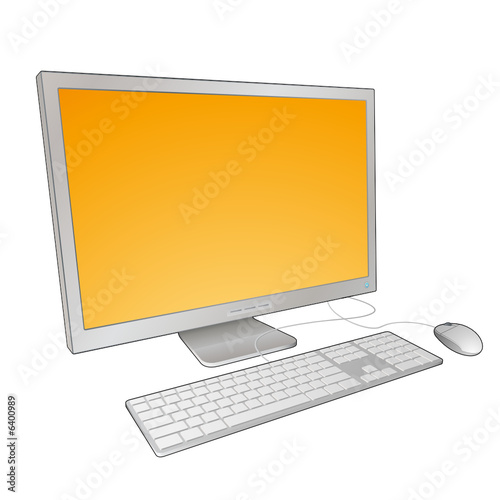 Ordinateur avec clavier et souris