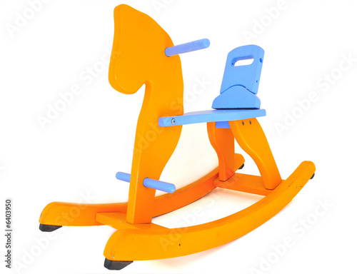 Foto isolated rocking horse - Toy for child