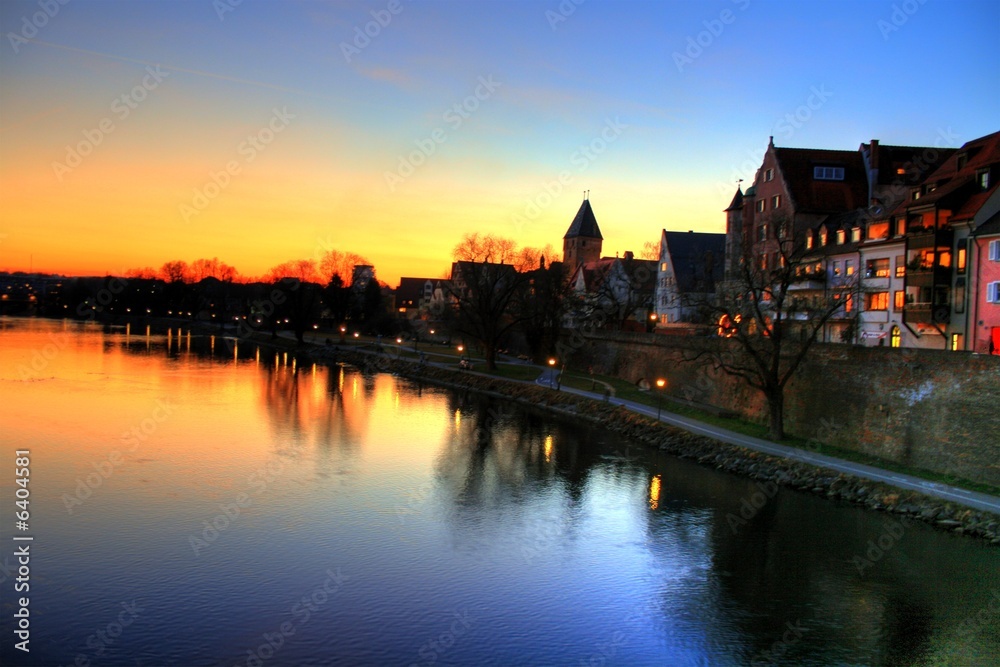Ulm in der Abendsonne