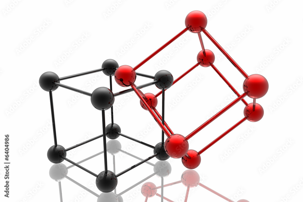 Render of molecule isolated in white background Render of molecule isolated in white background