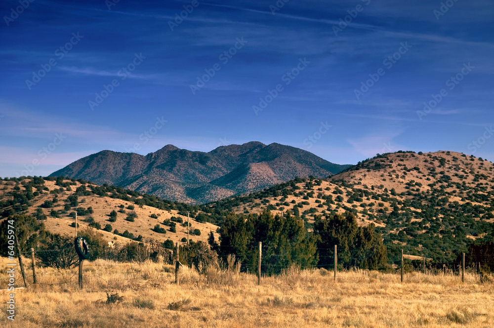 Naklejka premium Góry Sandia na pustyni w Nowym Meksyku