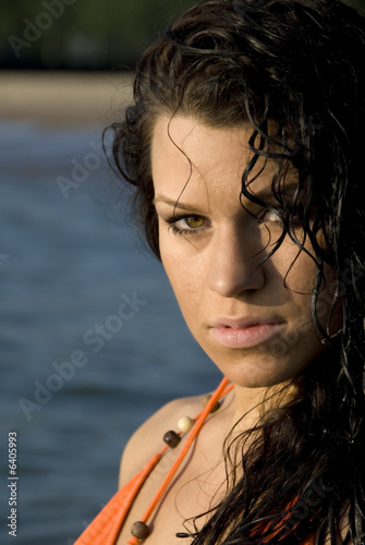 Nikki at the Evanston beach. photo