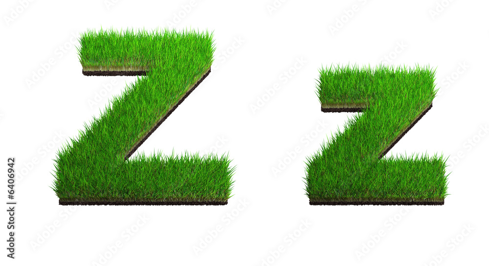 lettre Z herbe lettre Z herbe