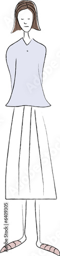 Lonely girl illustration