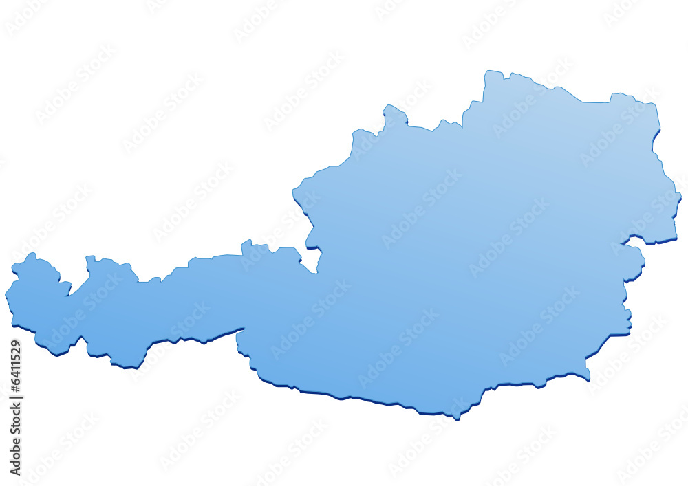 Carte de l'Autriche bleu Carte de l'Autriche bleu
