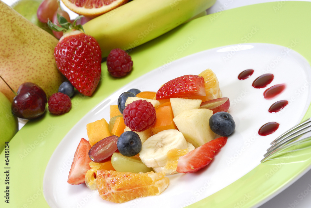 Obstsalat frisch zubereitet