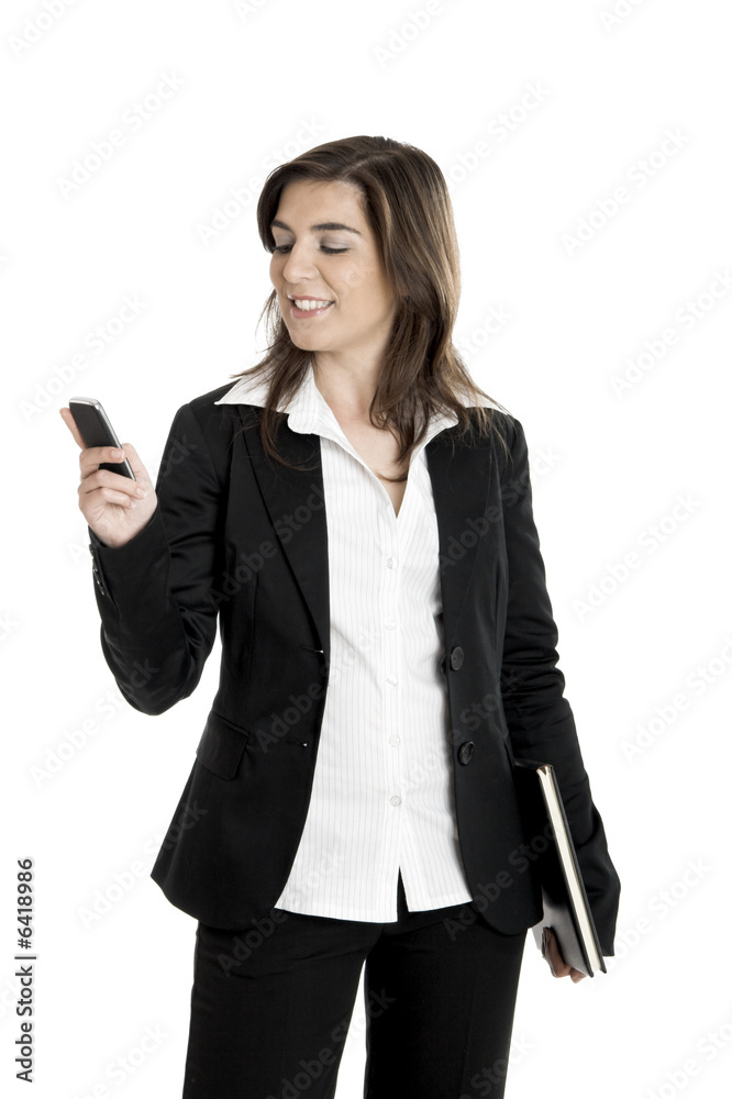 young beautiful businesswoman talking on her mobile phone young beautiful businesswoman talking on her mobile phone