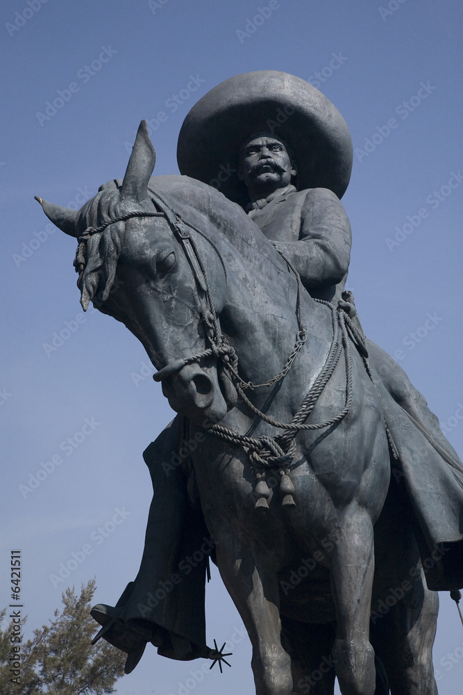 Huge statue Emiliano Zapata revolutionary hero Toluca Mexico Huge statue Emiliano Zapata revolutionary hero Toluca Mexico