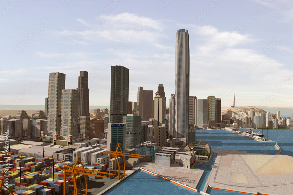 Obraz premium imaginary city 300