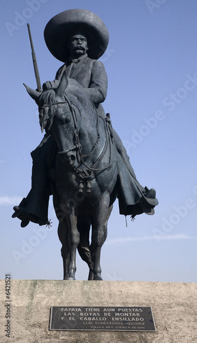 Statue Emiliano Zapata revolutionary hero Toluca Mexico photo