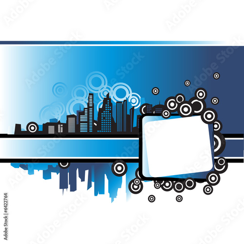 Cityscape, abstract frame, with place for your text