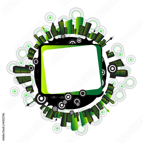 Cityscape, abstract frame, with place for your text