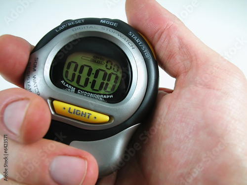 Hand with Digital Stopwatch