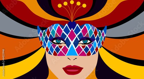 Pretty girl with mask