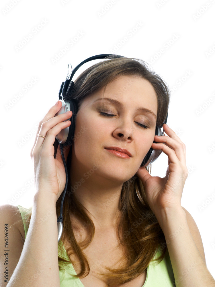 Fototapeta premium girl with headphones