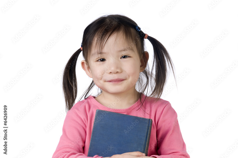 A young girl is ready for school. Education, Future A young girl is ready for school. Education, Future
