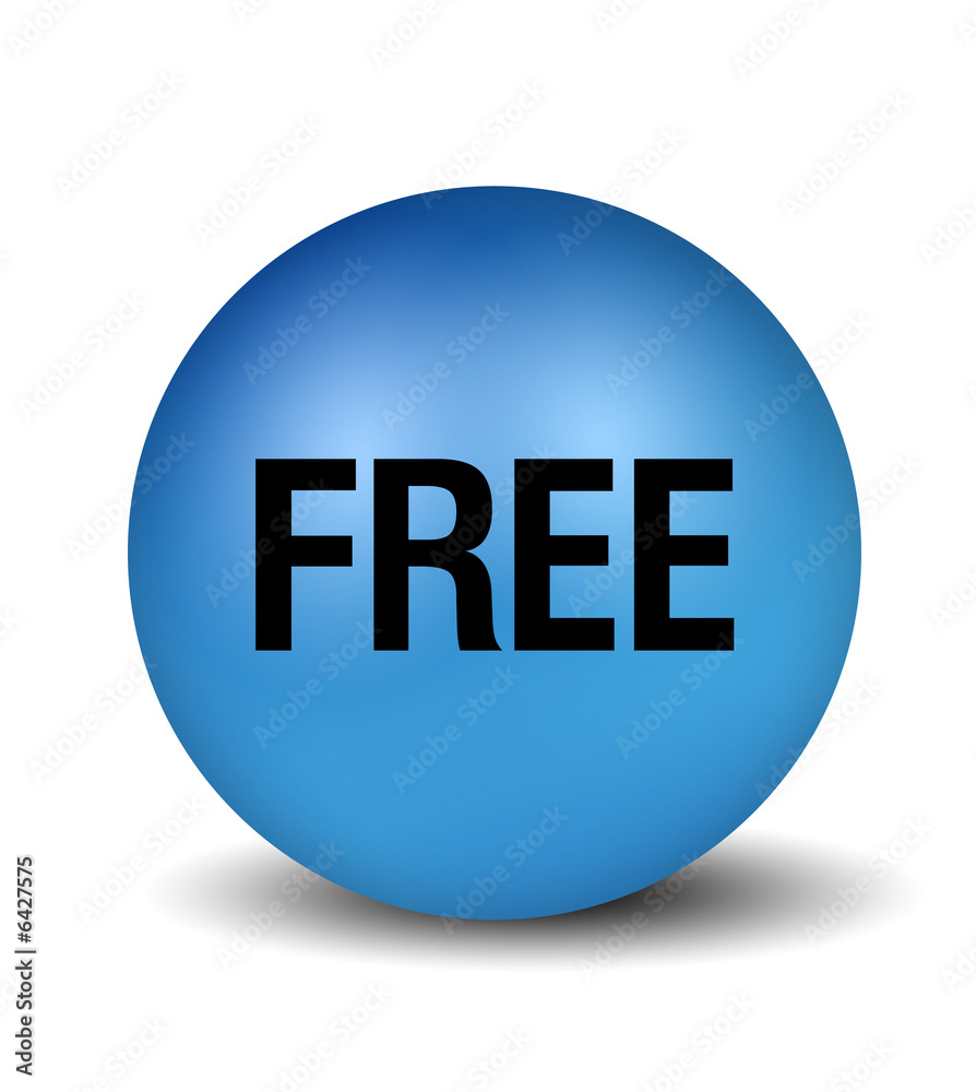 Free Button - blue Free Button - blue