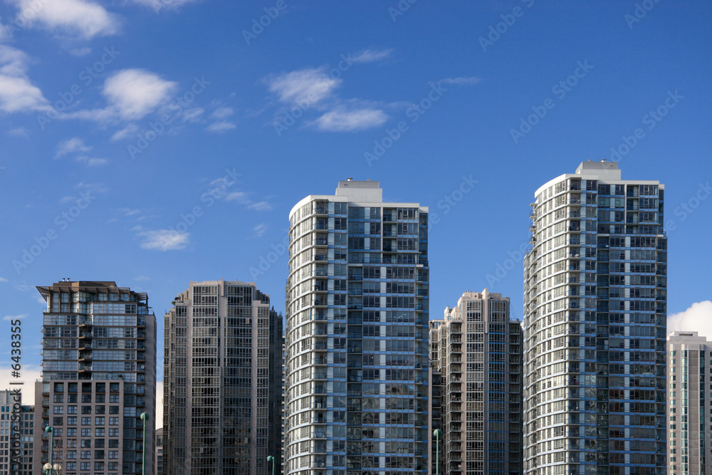 Apartment buildings in Downtown Vancouver.