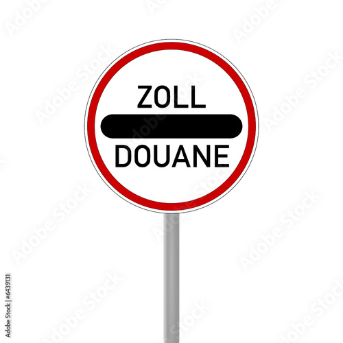 verkehrszeichen zoll/douane