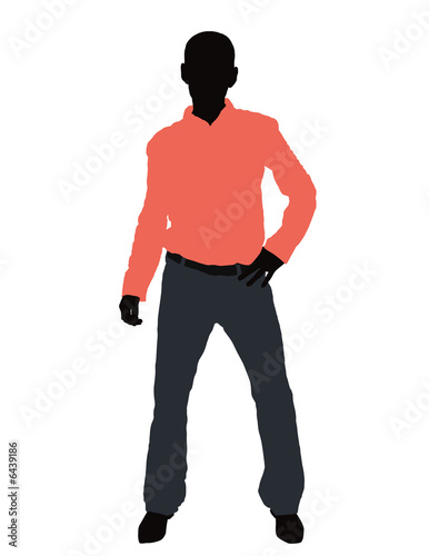 young man isolated on the white background