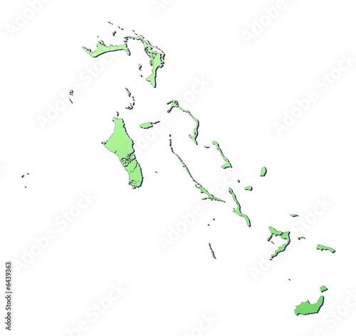 The Bahamas map filled with light green gradient