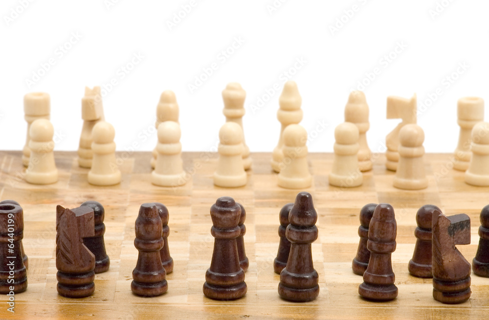 object on white: game - chess macro object on white: game - chess macro