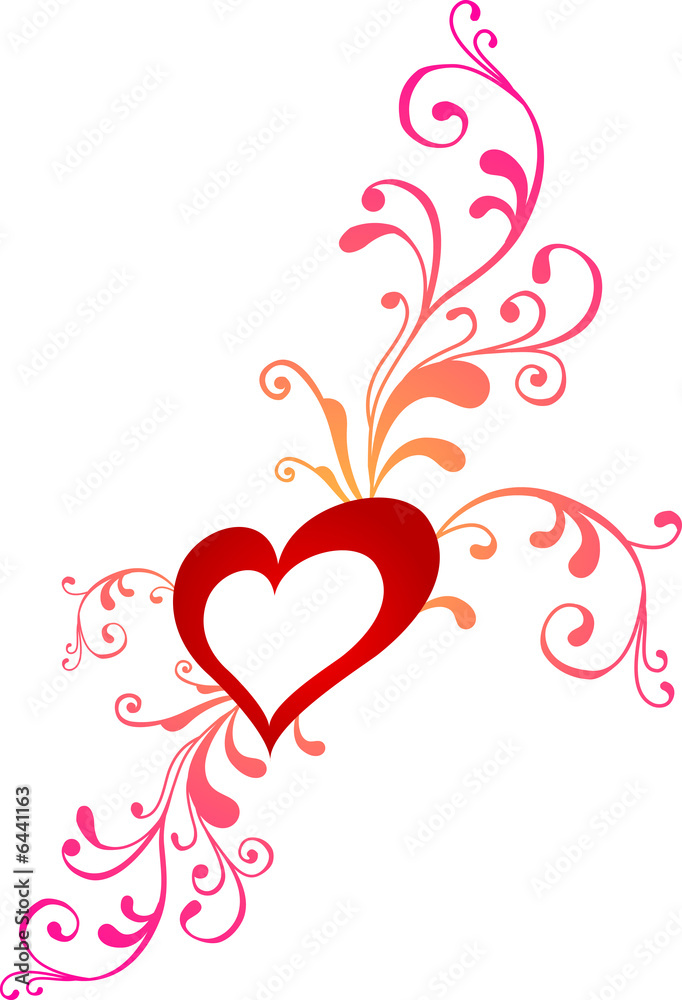 Valentine greeting card with heart Valentine greeting card with heart