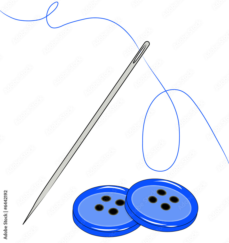 sewing needle and thread with buttons sewing needle and thread with buttons