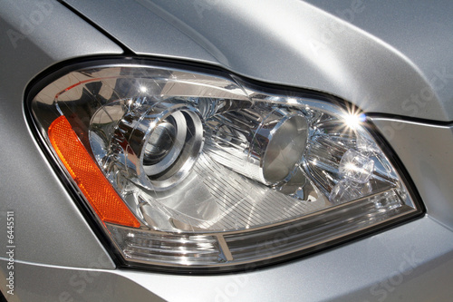 The headlight of a car