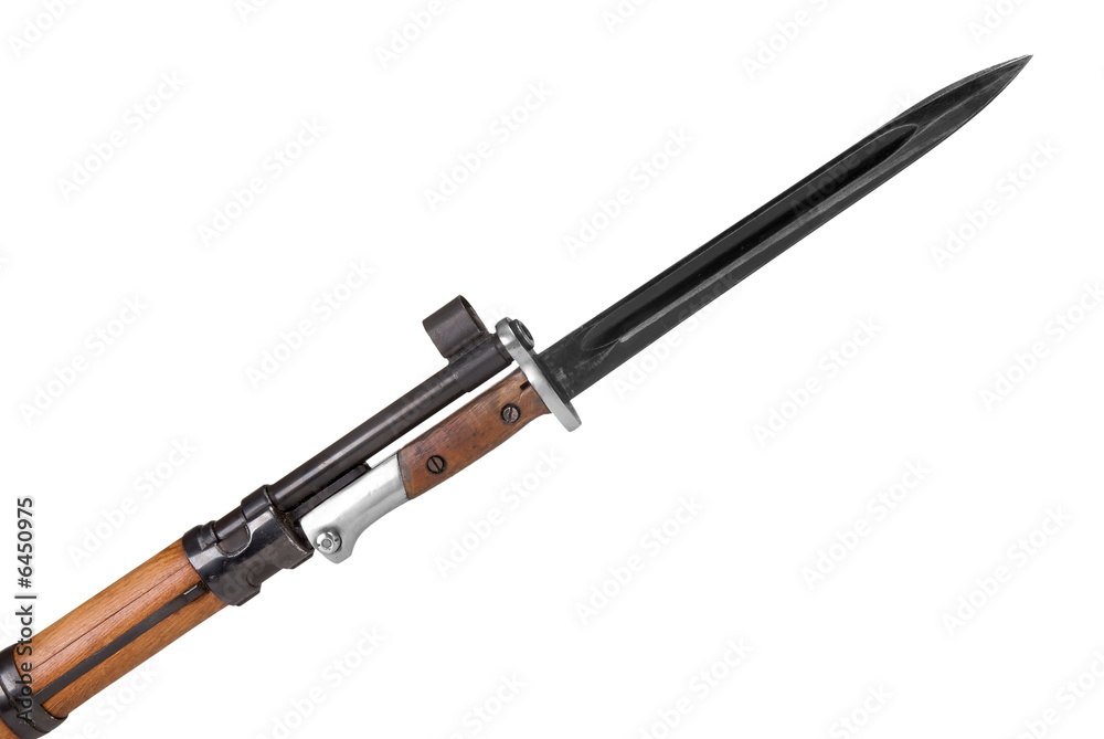 German rifle barrel with bayonet Stock Photo | Adobe Stock