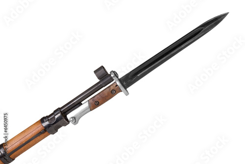 Canvastavla German rifle barrel with bayonet
