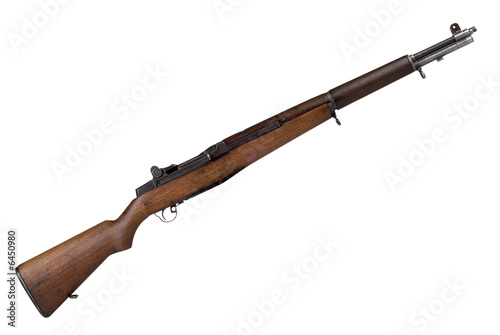 Military Rifle isolated over a white background photo