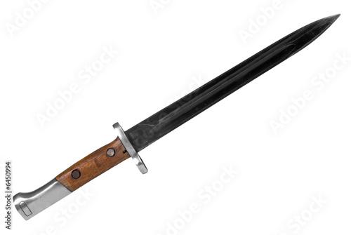 German Military bayonet isolated over a white background