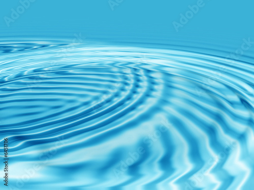 Abstract blue water background. Raster illustration.