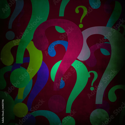 Colorful questionmarks photo