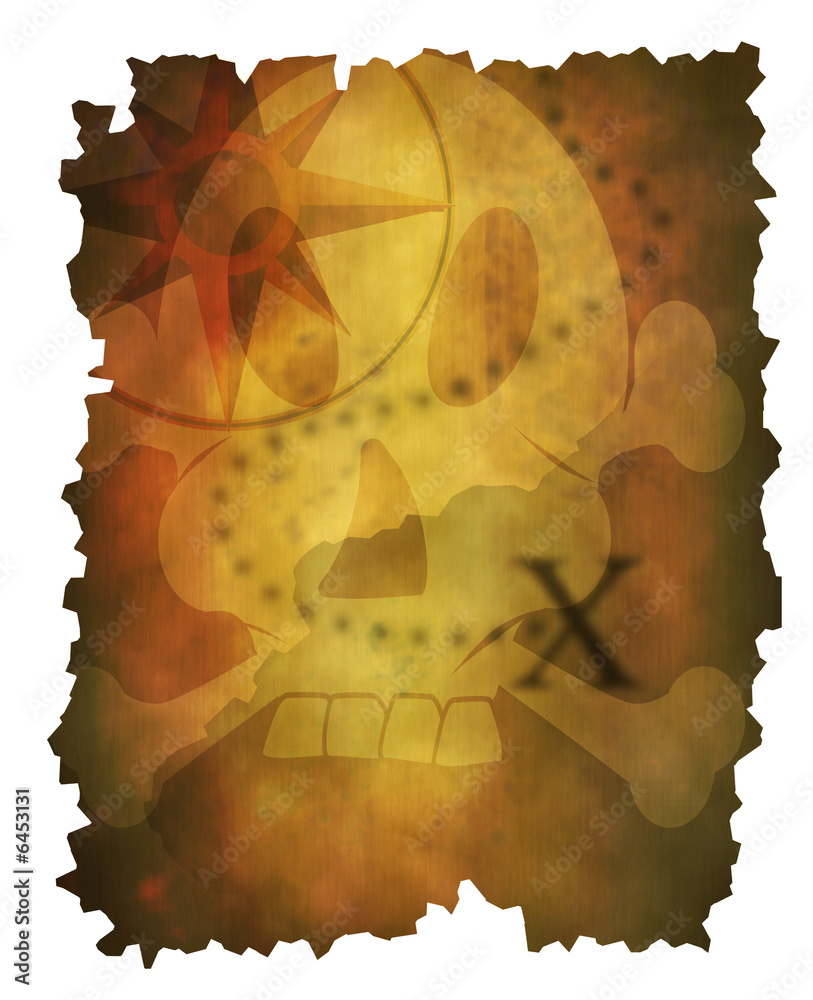 Obraz premium Old paper treasure map