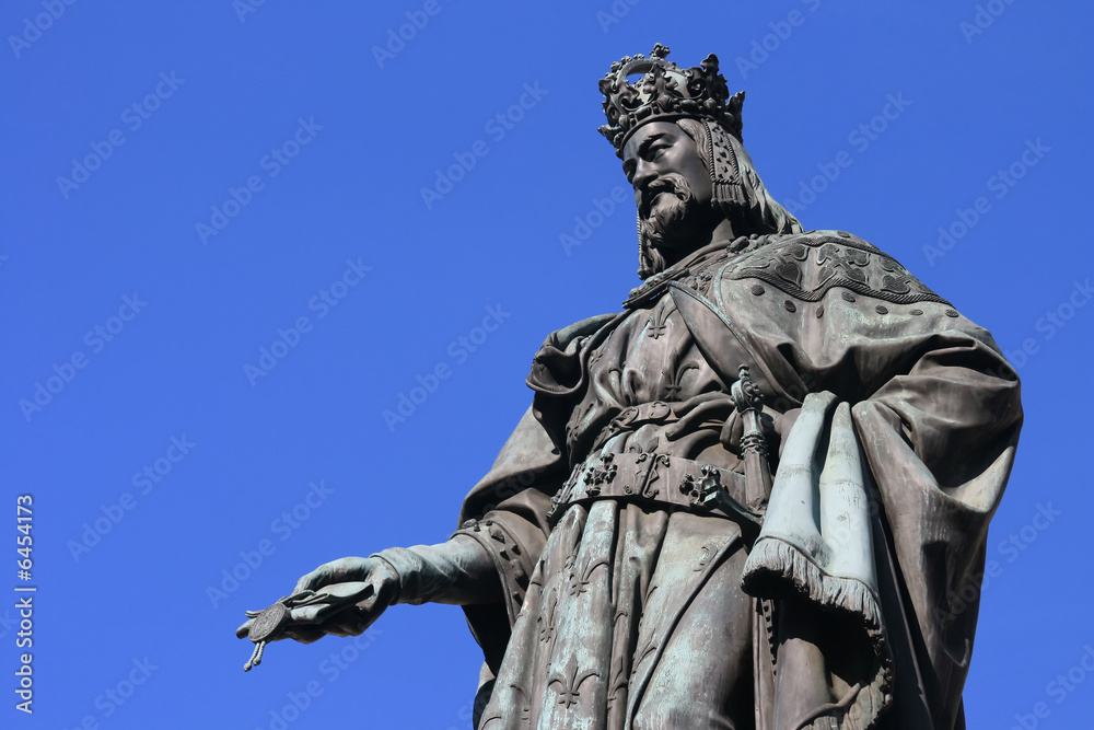 Statue of Charles IV in Knights of the Cross Square, Prague