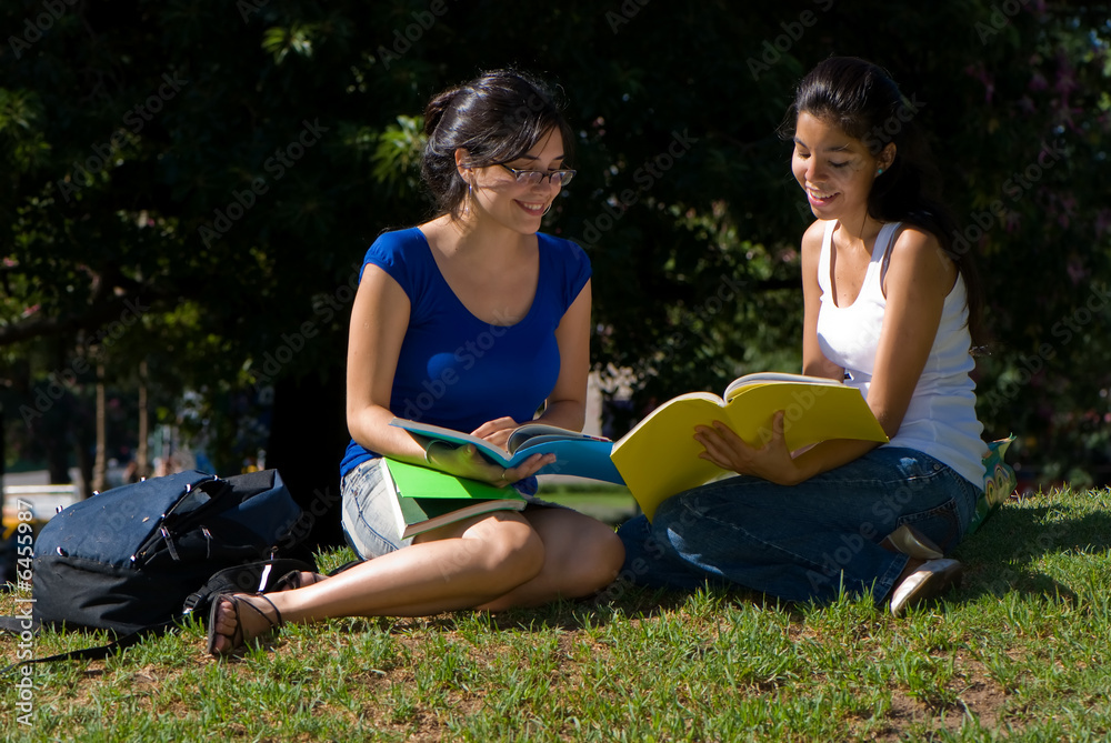 Two students on the nature Two students on the nature