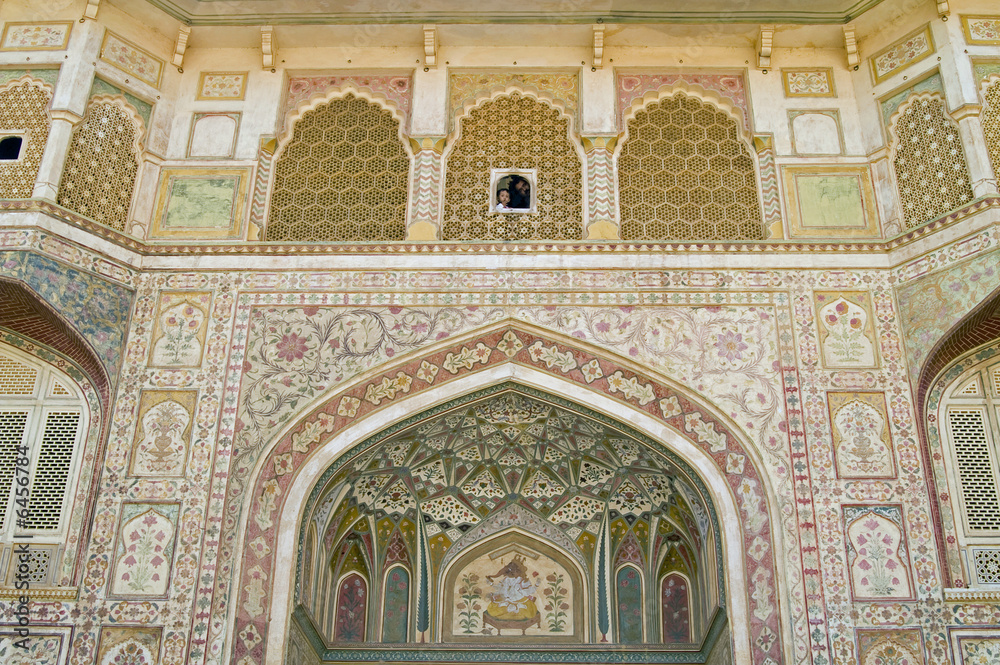 Ornate Entrance to Palace in Amber Fort, Jaipur