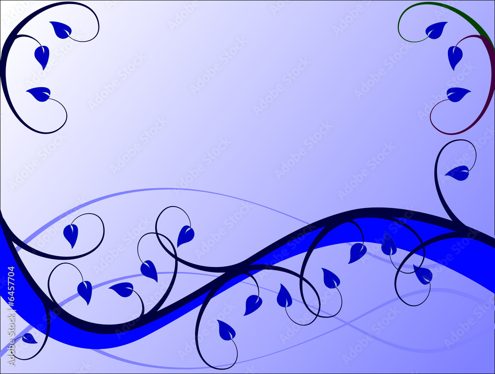 BlueAbstract Floral Background Design BlueAbstract Floral Background Design